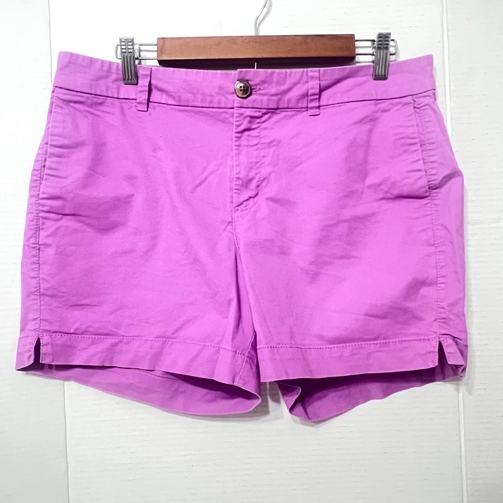 Chino Old Navy Shorts Lavender Pink Mauve Cotton Stretch Shorts Womens 12